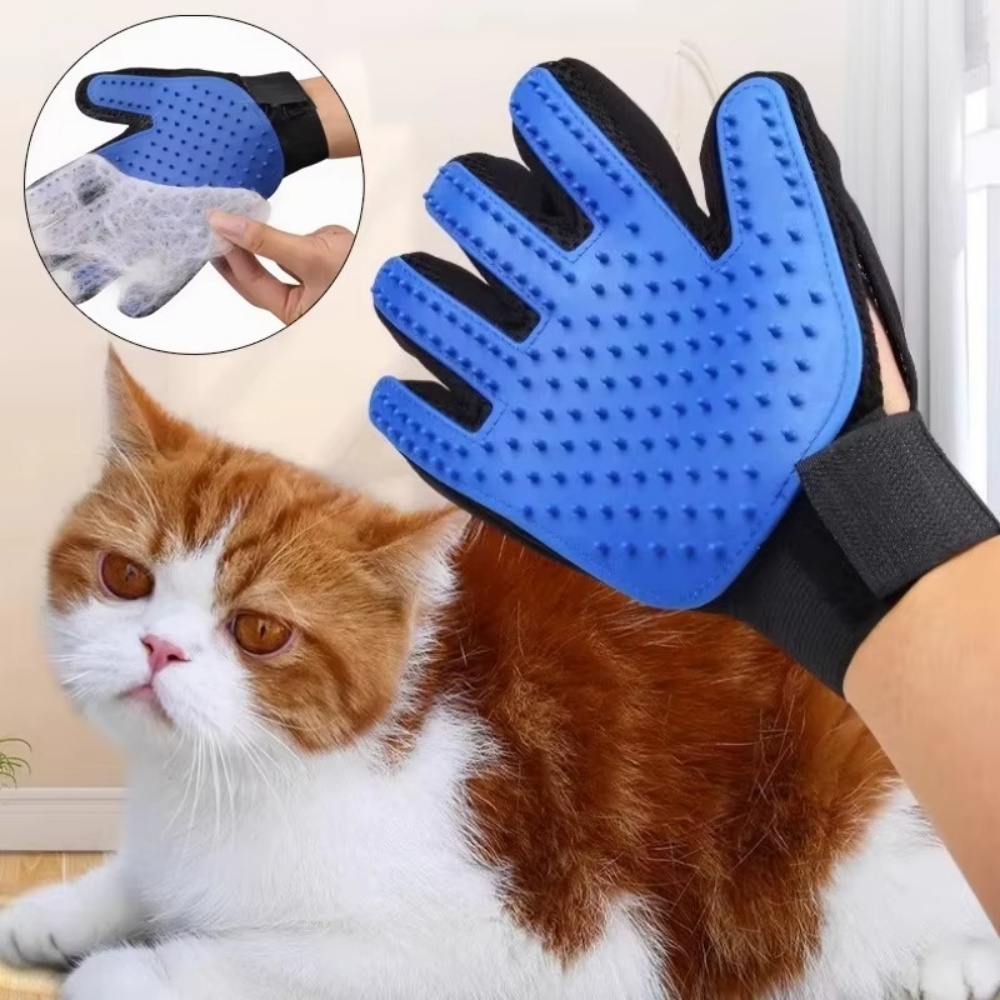 Rubber Glove Cleaning - Pet Cat Dog Grooming Gloves Cats